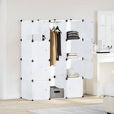Modular Cabinet with 9 Compartments 109x36.5x143 cm White 240498