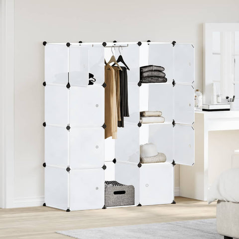 Modular Cabinet with 9 Compartments 109x36.5x143 cm White 240498