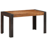 ZNTS Dining Table 140x70x76 cm Solid Rough Mango Wood 289655