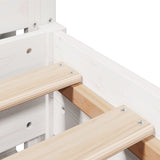 Bed Frame without Mattress White 120x200 cm Solid Wood Pine 3306190