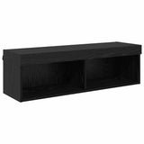 TV Wall Units with LED 6 pcs Black Oak Engineered Wood 3402964