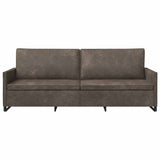 3 Seater Sofa Dark Grey 220 x 81 x 82 cm Faux Suede Fabric 42041005
