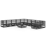ZNTS 11 Piece Garden Lounge Set Solid Pinewood 3076013