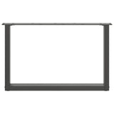 Coffee Table Legs U-Shaped 2 pcs Anthracite 70x cm Steel 4013166