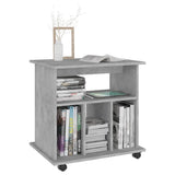 Rolling Cabinet Concrete Grey 60x45x60 cm Engineered Wood 808480