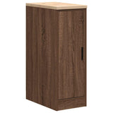 Garage Storage Cabinet Brown Oak 30x51x85 cm Solid Wood Pine 860559