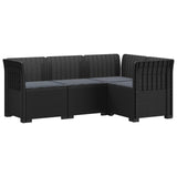 4-Seater Garden Sofa with Cushions Rattan Look PP Anthracite 3443965