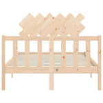 ZNTS Bed Frame without Mattress 120x200 cm Solid Wood Pine 3193461