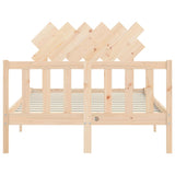 ZNTS Bed Frame without Mattress 120x200 cm Solid Wood Pine 3193461