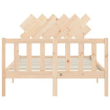 Bed Frame without Mattress Small Double Solid Wood Pine 3193436