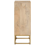 ZNTS Sideboard 55x30x76 cm Solid Wood Mango and Iron 372020