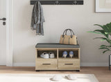 Hall Bench with Cushion with Drawer Sonoma Oak 60 x 38 x 46 cm 891450