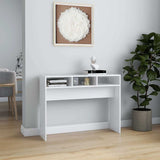 808305 Console Table White 105x30x80 cm Engineered Wood