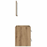 2 Piece Bathroom Furniture Set Artisan Oak Engineered Wood 856389