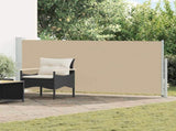Retractable Side Awning Beige 500 x 117 cm Polyester 42035325