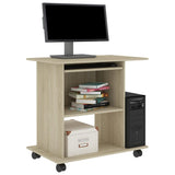 Computer Desk Sonoma Oak 80x50x75 cm Engineered Wood 802897