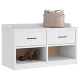 Hallway Bench SANDNES White 87x40x50 cm Solid Wood Pine 4010462