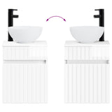 Wall-mounted Sink Vanity High Gloss White 39 x 41 x 64.5 cm 890556