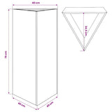 Garden Planter 40x34.5x75 cm Corten Steel 824546
