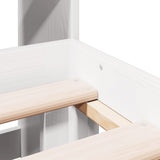 Bookcase Bed without Mattress White 140x190cm Solid Wood Pine 3322594