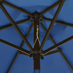 ZNTS Garden Parasol with LED Lights Azure Blue 200x211 cm Aluminium 313564