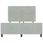 ZNTS Bed Frame Light Grey 140x200 cm Velvet 3344879