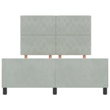 ZNTS Bed Frame Light Grey 140x200 cm Velvet 3344879