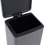 ZNTS Dustbin with Pedal Anti-fingerprint 30L Grey Stainless Steel 149572