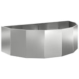 Planter Silver 120 x 60 x 35 cm Galvanised Steel 883687