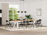 Folding Chair 8 pcs Black 48 x 43.5 x 81 cm Faux Leather 42029067