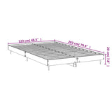 Bed Frame without Mattress High Gloss White 120x200 cm 832255