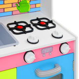 Kids' Play Kitchen MDF 80x30x85 cm Multicolour 80255
