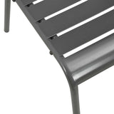 44262 5 Piece Outdoor Dining Set Steel Dark Grey