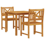 Garden Dining Set 3 pcs Brown Solid Acacia wood 3375656