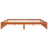 Bed Frame Wax Brown 120 x 200 cm Solid Pine Wood 864013