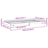 Bed Frame Wax Brown 70 x 190 cm Solid Pine Wood 864067