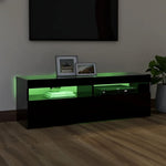 TV Cabinet with LED Lights Black 120x35x40 cm 804374