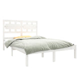 Bed Frame without Mattress White 120x190 cm Small Double Solid Wood 3105636