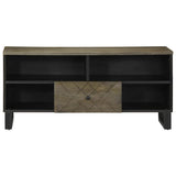 TV Cabinet Black 100x33x46 cm Solid Wood Mango 4017700