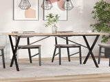 Dining Table Legs X-Frame 120x60x73 cm Steel 357910