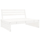 Garden Lounge Set White Solid pine wood Medium Modular 3186621