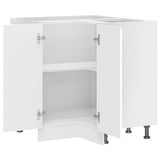 Kitchen Corner Base Cabinet Porto White Engineered Wood 853987