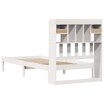 Bookcase Bed without Mattress White 90x200 cm Solid Wood Pine 3321621
