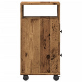 Narrow Bathroom Cabinet with Wheels Old Wood Engineered Wood 855239