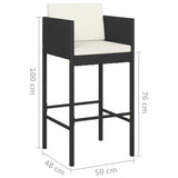 Garden Bar Set Black and Cream white 3095378