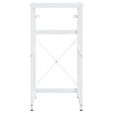 Bathroom Washbasin Frame with Built-in Basin White Iron 3101385