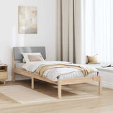 Bed frame Brown and light grey 80 x 200 cm Solid pine wood 878569