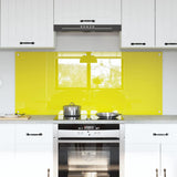 Kitchen Backsplash 2 pcs Yellow 70 x 60 cm Tempered Glass 3415472