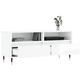 TV Cabinet High Gloss White 100x34.5x44.5 cm Engineered Wood 831230