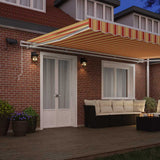 Retractable Awning Yellow and Orange 500 x 300 cm 3331244